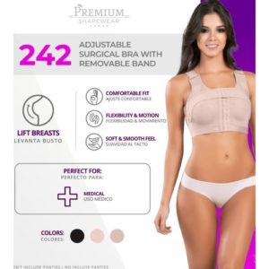 Adjustable Surgical Brasier with Removable Band - Brasier Quirurgico Ajustable con Banda Removible