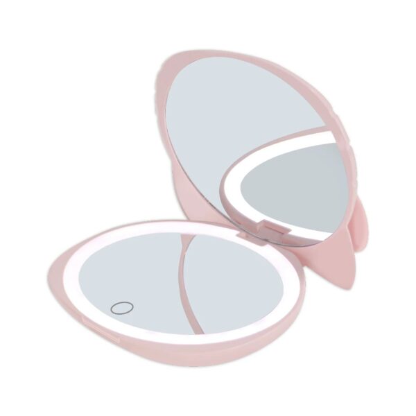 Hello Kitty Kawaii Battery Compact Mirror (Matte Pink) - Image 3