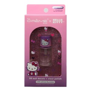 Hello Kitty 50 Nail Decals + Clear Polish