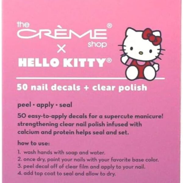 Hello Kitty 50 Nail Decals + Clear Polish - Image 4