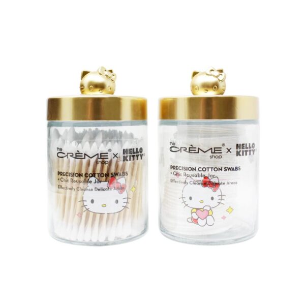 Cotton Swabs & Cotton Pads Reusable Glass Jar Duo - Image 3
