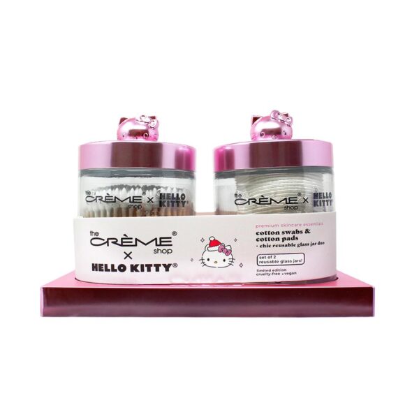 Cotton Swabs & Cotton Pads Reusable Glass Jar Duo